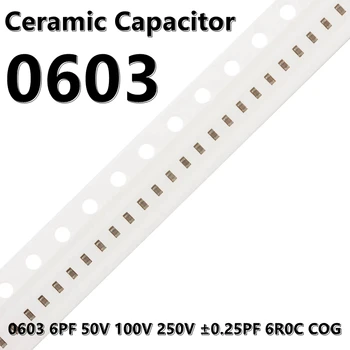 (100buc) 0603 6PF 50V 100V 250V ±0.25 PF 6R0C COG 1608 SMD Condensatoare Ceramice