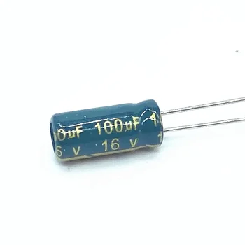 10buc/lot 100uf16V Joasă Impedanță înaltă frecvență de aluminiu electrolitic condensator dimensiune 5*11 100uf 16V 20%