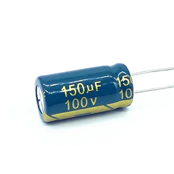 10buc/lot de înaltă frecvență joasă impedanță 100v 150UF aluminiu electrolitic condensator de dimensiunea 10*20 de 150UF 20%