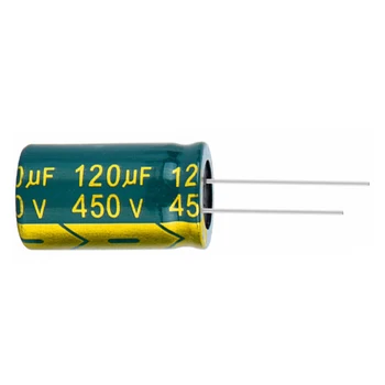5pcs/lot 120UF de înaltă frecvență joasă impedanță 450v 120UF aluminiu electrolitic condensator dimensiune 18*30 mm 20%