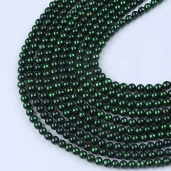 7-8mm vopsit fistic culoare verde de apă dulce, aproape rotund perle margele fir pentru a face bijuterii en-gros