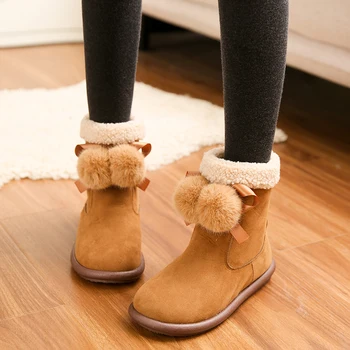Blană Blană pentru Femei Pantofi 2023 Noi de Iarna Pluș Cald pentru Femei Cizme de Zăpadă Moale, Non-alunecare Casual Femei Cizme Scurte Zapatos De Mujer