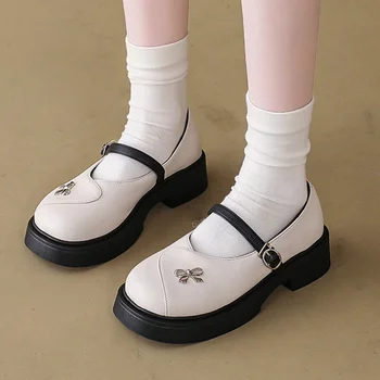 Femeile Arc Platforma Haimana Pantofi Mary Jane Superficial Mijlocul Tocuri De Lux Pantofi Noi 2024 Primăvară De Moda Rochie Lolita Confortabil Pantofi Femei
