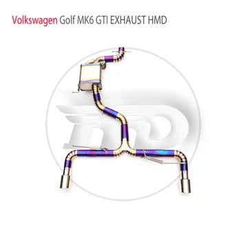 HMD Aliaj de Titan Catback Sisteme de Evacuare de Performanță Pentru Volkswagen Golf MK6 GTI 2.0 T Supapă cu toba de Eșapament