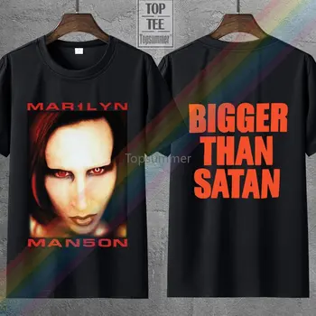 Marilyn Manson Mai Mare Decât Satan Tricou Officl T-Shirt Trupa De Rock Tricou Maneca Tee Camasa Pentru Barbati Tricou Trend
