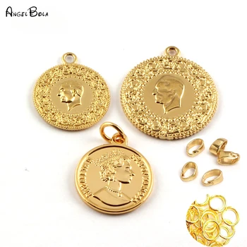 Monedă de aur Pandantive de Diferite Dimensiuni, Stiluri Sunt Potrivite pentru Diferite Cercei Bratari Coliere Bijuterii DIY de Producție