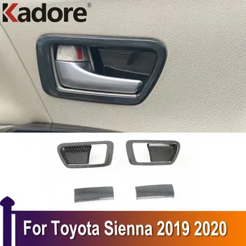 Pentru Toyota Sienna 2019 2020 Interior Usa Maner Capac Castron Ornamente Protectie Accesorii Auto Styling Autocolant ABS Fibra de Carbon