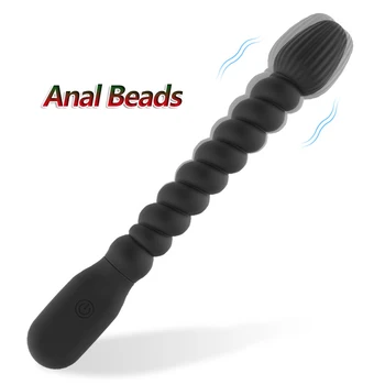 Prostata Masaj Anal Margele Anale Vibratior Impermeabil Butt Plug din Silicon Moale G-spot Stimularea Adult 18 Jucării Sexuale Pentru Bărbații Gay
