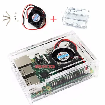 Raspberry Pi 3 Transparent Caz Clar Cabina Cutie Cu Ventilator De Răcire Pentru Raspberry Pi 2