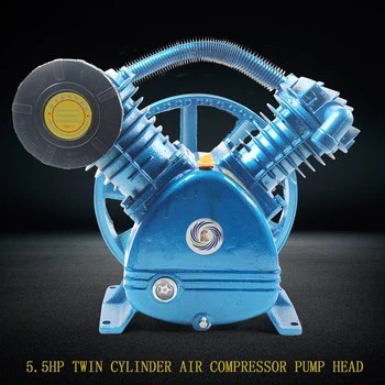 V Tip Twin Aer Cilindru Compresor 5.5 CP 21CFM 175PSI Capul Pompei Duble Scena si Volanta