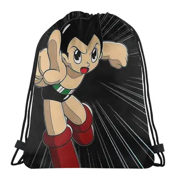 Vintage anii ' 90 Puternic Atom Astro Boy Anime Desene animate Cordon Pungi de Cumpărături Pungă de Imprimare 3D Rucsac Sac Pantof