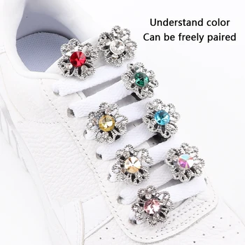 1 BUC Diamond Flori Șireturile Decor de Pantofi Farmece Design Elegant Strălucitoare Stras Catarama pentru AF1 Adidași Pantofi Accesorii