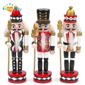 1 buc Papusa Soldat Figurine Miniaturale Epocă de Păpuși Artizanale din Lemn spargatorul de Nuci de Anul Nou Ornamente de Crăciun Diy casă de Păpuși Decor