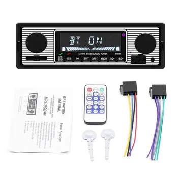 1 DIN Masina Retro Audio Stereo Auto Bluetooth cu USB USB/SD/AUX Card FM MP3 Player, PC-uri de Tip:ISO-5513