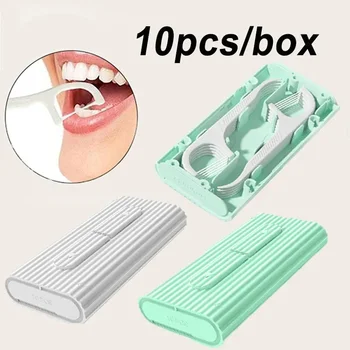 10buc Ață Dentară pentru Dinți Interdentare Instrument de Curățare Igienă Orală Îngrijire Consumabile Ata Dentara Scobitoare cu Cutie de Depozitare