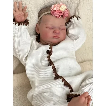 19 Inch 48CM Realist Copil Nou-născut Fată Băiat Papusa cu Corp Moale Păpuși cu suflet Care sa Arate Real, cu Suzeta