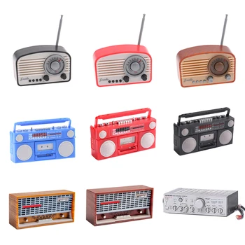 1buc Camera de zi de Decorare Casa Papusa Retro Radio Player Audio Simulare in Miniatura Retro Papusa Mobila Decor Jucarii Accesorii