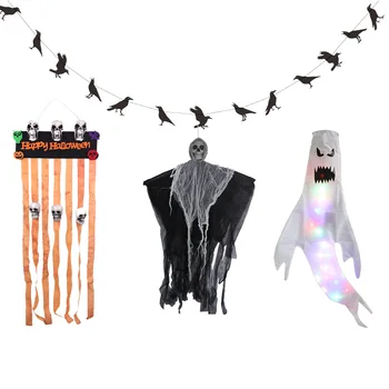 1buc Halloween Schelet Agățat Fantoma Bantuita Casa Decor de Groază Recuzită Petrecere de Halloween Pandantiv Acasă Ușă Bar banner decor