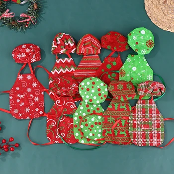 1Set de Crăciun 35cm Haine Papusa Mini Șorț de Bucătar Pălărie casă de Păpuși în Miniatură Zână Haine de Crăciun Costum de Scena Decor Jucărie