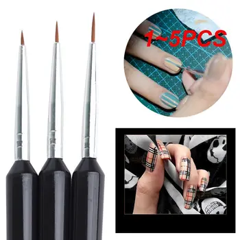 1~5 BUC set Nail Art Linie Pictura Pen Perii de Terapie cu Lumină Trage Desen Rețea de Flori Bandă Acrilică UV Gel 3D Sfaturi de Design