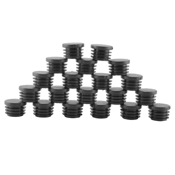 20 Buc Plastic Negru 25mm Dia Decupare Capace Tub Rotund Introduce