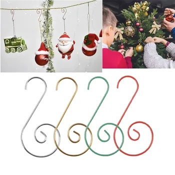 20buc Aur/Argintiu/Rosu/Verde Ornamente de Crăciun din Oțel Inoxidabil în Formă de S, Cârlige DIY de Crăciun Pom de Crăciun Mingea Pandantiv Agățat Cârlig