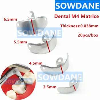 20buc/cutie Dentare Matrice Benzi M4 Sectionale Metal Matrice Matrice Pentru Dinții de Înlocuire Dentist Instrument de Stomatologie Material