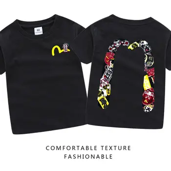 3-14 Ani Băieți Fete 2023 Vara T-shirt de Brand de Înaltă Calitate din Bumbac de Moda Tricouri Copii de Moda pentru Copii Topuri Tricou de Designer Print