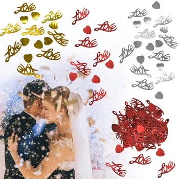 300Pcs Strălucitoare Dragoste Inima Confetti Folie Petrecerea de Nunta a Aruncat Confetti Propunere de Mireasa Ziua Îndrăgostiților Cameră Decoratiuni Romantice