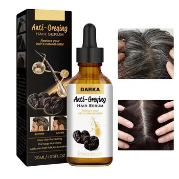 30ml Anti-Păr Cărunt Ser Ganoderma Nutrient Natural Întunecare Ser Anti Părul Grizonat Ser Pentru Femei, Bărbați Anti Caderea Parului