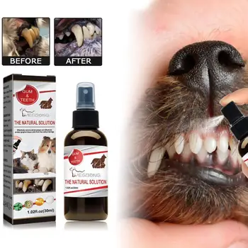 30ml Pet Spray de Gura Ingrediente Sigure Câine Spray Oral Ușoară Câinele Dentare Spray Caine de Companie Pisica Gura Odorizant Spray Consumabile pentru animale de Companie