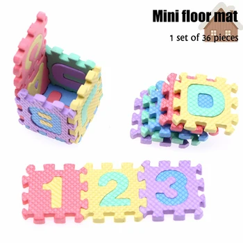 36buc/set 1:12 casă de Păpuși în Miniatură Multicolor Saltea Podea Capacul Covor Covor Acasă Decor Mobilier Copii Pretinde Juca Jucării