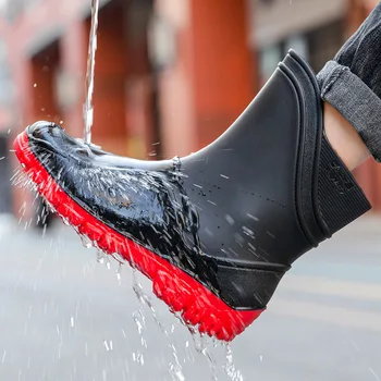 39-44 Mens Cizme de Ploaie Impermeabile Primavara-Vara Fund moale anti-Alunecare pe Platforma de Culori Amestecate Spalatorie Auto de Muncă Non-alunecare Pantofi de sex Masculin Hy35
