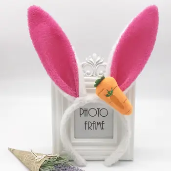 3pcs Easter Rabbit Ureche Bentițe Fete machiaj Minunat de Pluș Morcov Bentita Cosplay Ornament Cercuri Trupa de Moda Accesorii de Par