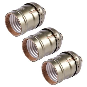 3X Epocă Lampa de Bază Socket Suport Adaptor E27 Becuri -Potrivit Pentru Becul de Caracteristici Fără Fir Comutator