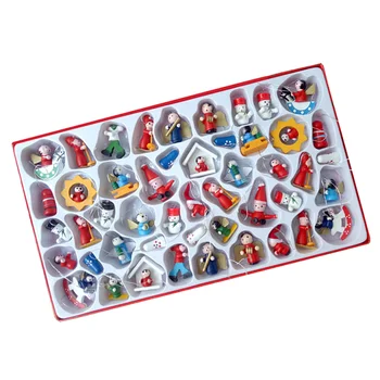 48PCS/Set Mini Miniatură Ornamente de Crăciun, Pom de Crăciun Agățat Pandantive Decoratiuni Copil de Casă de Păpuși Jucării Vrac Ornamente