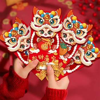 4buc/set Nou Chinezesc Anul 2024 Norocos Plic Roșu Dragon An Festivalul de Primăvară Plicuri Roșii cu Bani de Buzunar Decoratiuni de Anul Nou