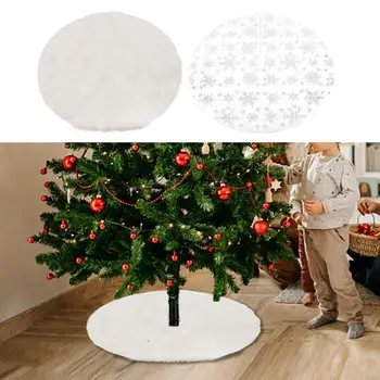 60cm Pluș Pom de Crăciun Fusta Alb Faux Blana Crăciun Copaci Sequin Covor Mat Mici Fuste Acasă Decoratiuni Partid