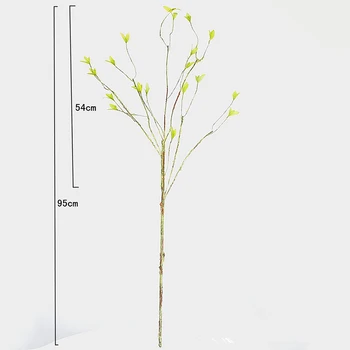 95cm Timp Spumă de Plastic Ramură de Copac Ușor Să se Aplece Plante Artificiale Cu Frunze Verzi Pentru Aranjament de Flori Acasă Decorare DIY