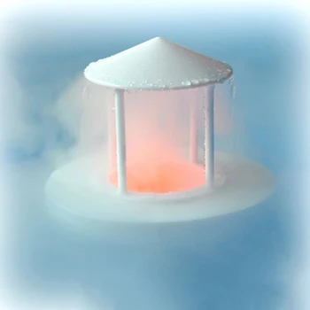 ABS Plutitoare Ceață Dozator Cu LED Mini Filtru de Ceață Plutitoare Pulverizator Fogger Fântână de Apă Pentru Piscină, Iaz de Pește Rezervor de 11x13cm