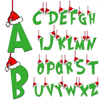 Alfabetul Ornamente Pentru Pomul De Crăciun Decorative Acrilice Crăciun Scrisoare Pandantiv Decoratiuni Pentru Pomul De Accesorii De Uz Casnic