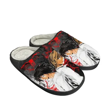 Anime Death Note Yagami Lawliet L Acasă Bumbac Personalizate Papuci Mens Sandale Femei Pluș Casual Incalzi Pantofii Termică Papuci De Casă
