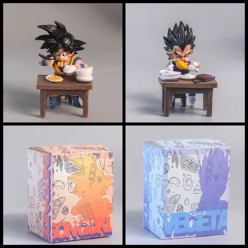 Anime Periferice Dragonball Un Castron Bun de Orez Q Ediție Goku Orez Lucrător Mănânce Vegeta PVC figurina de Colectie Model de Jucărie