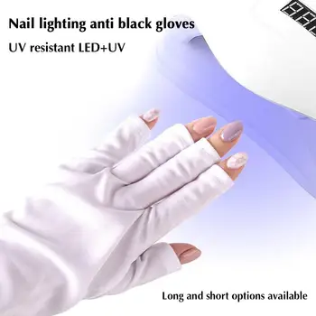 Anti Unghii UV de Protecție Mănuși 1pair Led Lampă de Radiații Dovada Mănușă Protecter Mâinile Pentru Lumina UV Lampa Uscător de Unghii Manichiura Y3B1