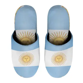 Argentina Flag (15) Groase De Bumbac Papuci Pentru Barbati Femei Gros Moale Cu Talpi Anti-Alunecare Pufos Pantofi De Interior, Papuci De Casă Dimensiune