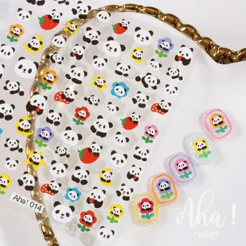 Arta unghiilor Autocolante Animale Lovely Panda Autocolant coreean Iepure Urs Adeziv Decal Ornament Copil DIY Manichiura Slider Decor