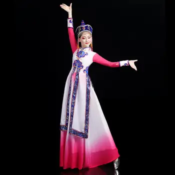 Avansate Personalizate Femei Iarna Internațională a Minorităților Etnice spectacol de Dans Costum de Culoare Gradient de Leagăn Fusta