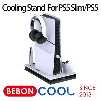 BEBONCOOL Joc Consola Stand de Răcire Pentru PS5 Subțire de Răcire Suport Vertical Pentru PS5 Controler Încărcător cu Cască Suport
