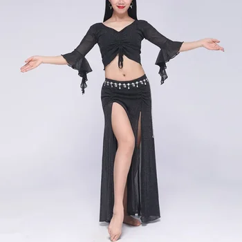 Belly Dance Fusta Practică Haine Fusta Lunga Costum De Lux Spectacol De Dans Modern Carnaval Costume Sexy Femeie 2023 Mai Noi