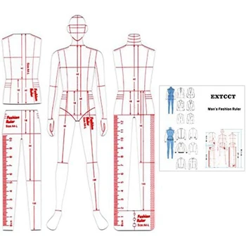 Bărbați Moda Ilustrare Conducător așa Cum se Arată Acrilice Pentru Cusut Umanoid Model de Design, Îmbrăcăminte de Măsurare